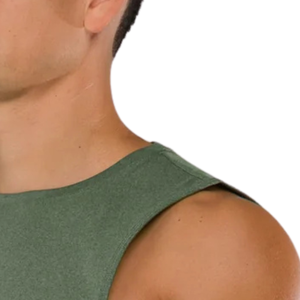 Débardeur d'entraînement sans manches vert olive pour homme, léger et respirant, idéal pour la gym et le fitness - Product Image 4