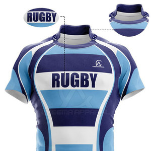 Vêtements de sport d'équipe de qualité supérieure, uniforme de rugby avec tissu respirant, coupe confortable pour l'entraînement et les matchs. - Product Image 3