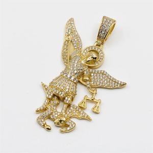 Pendentif Ange en Cristal Glacé, Bijou Hip Hop Iced Out, Collier Pendentif Luxe Iced Out Hip Hop - Product Image 5