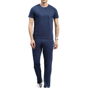 Ensemble T-shirt et pantalon décontracté pour homme en coton premium, taille mi-haute, infroissable, élastique, personnalisable, respirant, vente en gros ODM - Product Image 1