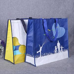 Sac fourre-tout personnalisé en tissu non tissé écologique imprimé sur mesure, sac réutilisable en PP tissé coloré, vente en gros, Vietnam - Product Image 4