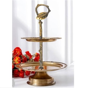 Elegante y Clásico Soporte de Metal para Pastel de 2 Niveles, Tamaño Personalizado, Soporte de Metal Dorado de Diseño, a Precio de Mayoreo - Product Image 3