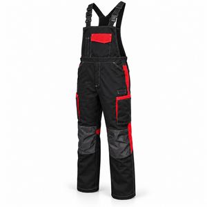 Pantalones de Trabajo Transpirables de Algodón al por Mayor, Overoles con Múltiples Bolsillos, Pantalones Utilitarios con Tirantes Ajustables y Paneles en las Rodillas para Hombre - Product Image 2