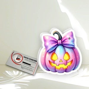 Logo personnalisable, cercle, diamant, acrylique, magnétique, citrouille d'Halloween, orange, nœud, cils, tuile, fleur, cœur, marque privée, écologique - Product Image 3