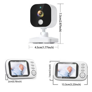 กล้องวงจรปิดสำหรับเด็กและสัตว์เลี้ยงแบบขายส่ง หน้าจอ LCD 3.5 นิ้ว ส่งสัญญาณไร้สาย 2.4G ตรวจสอบแบบเรียลไทม์ พร้อมระบบเสียงสองทาง - Product Image 2