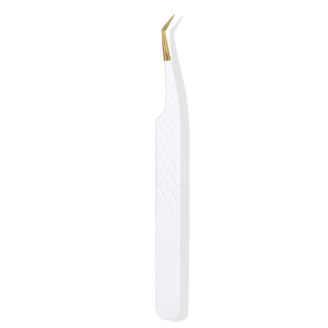Pince à épiler antidérapante en acier inoxydable avec poignée diamantée pour extensions de cils, marque privée, pour volume intense - Product Image 3
