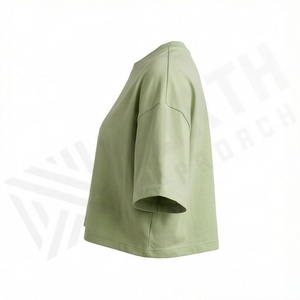 เสื้อครอปท็อปผ้าฝ้ายสีสันตามสั่งสำหรับผู้หญิง เสื้อแฟชั่นฤดูร้อน เสื้อสตรีทแวร์ เสื้อออกกำลังกาย เสื้อยืดสำหรับฟิตเนสและออกกำลังกาย - Product Image 3