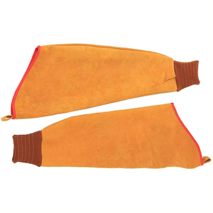 Mangas de cuero para soldar, resistentes, para protección de brazos, con forro de algodón de 7 oz, antideslizantes - Product Image 3