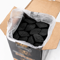 Charbon de bois de coco pour chicha, fabriqué à la machine, à faible teneur en soufre (0,06%), longue durée, 6,95 calories, fabriqué au Vietnam, briquettes de chicha en gros