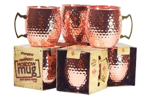Tazas de Cobre Martillado para Moscow Mule, Tazas de Cobre Sólido para Cerveza, Tazas de Cobre para Beber - Product Image 2