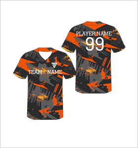 เสื้อเบสบอลแบบกำหนดเอง คอวี แขนสั้น พิมพ์ลายแบบซับลิเมชั่น โพลีเอสเตอร์ สำหรับผู้ใหญ่ ทุกเพศ ทุกฤดู ระบายอากาศได้ดี พร้อมชื่อทีมและโลโก้ - Product Image 6