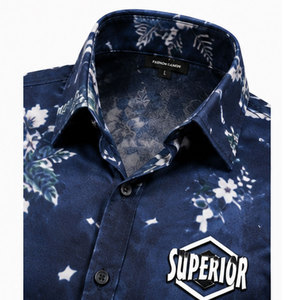 Camisa Moderna con Estampado Gráfico para Hombre, con Tela Ligera y Transpirable, Corte Casual y Cómodo, Camisa con Estampado Digital - Product Image 3