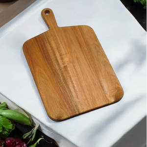Planche à découper classique en bois, plateau de service en bambou et bois de manguier, pour légumes et fruits, rectangulaire, ustensile de cuisine en stock - Product Image 6