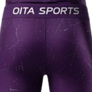 Ensemble de chemise et short de compression pour homme, violet et blanc, respirant, séchage rapide, extensible, pour la salle de sport, l'entraînement, la course à pied, vêtements de sport athlétiques - Product Image 6