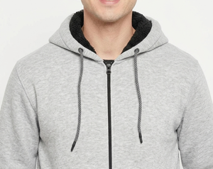 Conjuntos deportivos de 2 piezas para hombre, con capucha, transpirables, con bolsillos y forro polar para invierno, estilo deportivo informal. - Product Image 5