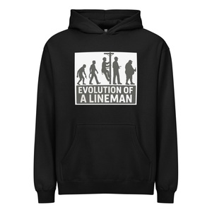 Sudadera para hombre Evolution of a Lineman, regalo para aprendiz, aprendiz experimentado o retirado - Product Image 1