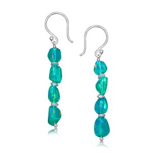High Quality tumble bead linear dangle <b>earrings</b> tumble bead drop <b>earrings</b> - Product Image 4