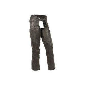 Leather Jodhpur Breeches with Lace-Up Sides and Belted Waist for <b>Equestrian</b> Use - Product Image 1