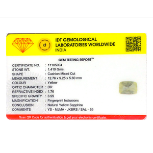 Natural Yellow Sapphire 7.05 Carat Oval Cut Loose Gemstone for Fine Jewelry - Product Image 4