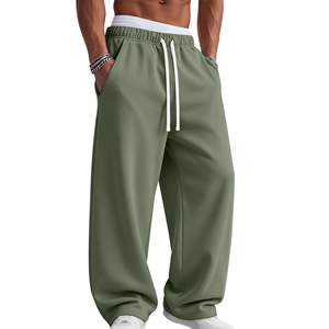 <b>Men's</b> Premium Baggy Sweatpants Cotton Fleece Fabric Soft <b>Stretch</b> Fit Comfortable Casual Wear For Everyday Lifestyle Trousers - Product Image 1