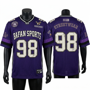 Maillot de football en poly mesh 180 GSM rouge, noir et or, impression par sublimation personnalisée, maillot de football tendance - Product Image 5