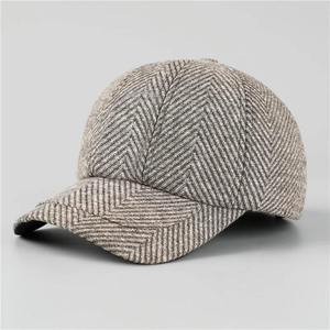 Unisex Wool Baseball <b>Cap</b> <b>Winter</b> Casual Hat 56-58CM Adjustable Fit Adult Size Gray Textured Fabric - Product Image 6