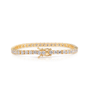 Bracelet tennis en diamant de laboratoire 6,9 carats, or rose, certifié IGI, coupe classique, bijoux fins élégants, cadeau de luxe pour mariage ou fête - Product Image 5