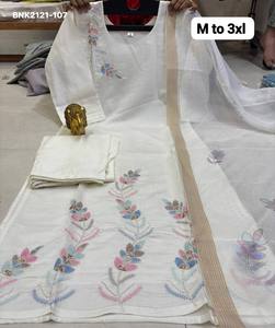 Elegant Look Roman with Zardozi & <b>Bead</b> work Long & Straight Kurti-Elastic Pant-Printed Dupatta Collection Supplier from Surat - Product Image 2