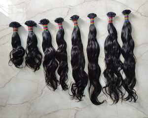 Extensions de cheveux indiennes Remy à pointe plate, super double drawn, en gros - Product Image 1