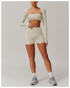 Conjunto Deportivo de 2 Piezas para Mujer, Leggings de Cintura Alta, Ropa Deportiva para Gimnasio, Yoga, Spandex/Nailon, Transpirable, de Secado Rápido, Ecológico - Product Image 6
