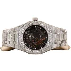 Reloj Moissanite de moda de lujo clásico HipHop de alta demanda, probador de diamantes helado para esqueleto, cristal de zafiro Unisex, cuarzo - Product Image 1