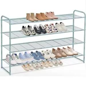 Metal Two Tier Shoe Rack Organizer Minimalist <b>Storage</b> Shelf Stand for Sneakers Sandals Entryway Home Footwear Holder - Product Image 5