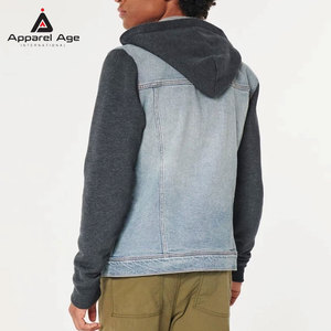 Ropa de moda para uso en exteriores, sudaderas con capucha de mezclilla para hombre, ropa informal, sudaderas con capucha de mezclilla para hombre para uso en invierno en diferentes diseños. - Product Image 3