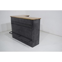 Armoire de bar industrielle moderne en métal avec extension de 5 compartiments pour le stockage de bouteilles et de verres pour un usage commercial domestique