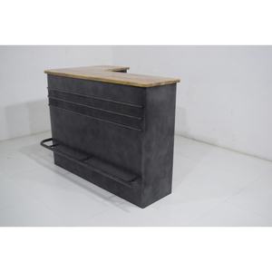 Modern Industrial Metal Bar <b>Cabinet</b> with 5+ Compartments Extension for Bottle & Glass Storage for Home Commercial Use - Product Image 2