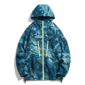 Gerent International Men's Autumn Outdoor Windbreaker Safari Jacket Hooded Waterproof Breathable Hard Shell Stand Collar Zipper - Product Image 5
