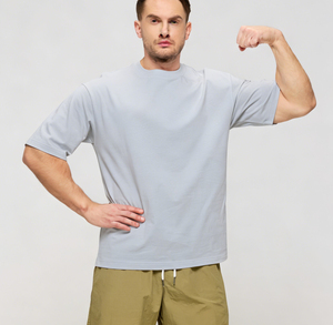 T-shirts homme de haute qualité en coton 100%, impression logo personnalisée, t-shirt uni unisexe respirant, t-shirt oversize - Product Image 1