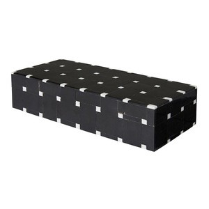 Indian Handcrafted Rectangle <b>Black</b> White Wooden Jewelry Box Lid American Style Lightweight Trending Decorative Box - Product Image 4