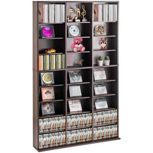 Mobile Portaoggetti per Soggiorno, Scaffale DVD a 9 Livelli, Capacità 756 CD, 27 Scomparti Regolabili, Organizza e Protegge - Product Image 6