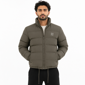 Custom Men's Quilted Puffer Men's <b>Jackets</b> Stand Collar Padded Wholesale Winter <b>Jacket</b> OEM Casual Outdoor Coat Bulk Manufacturer - Product Image 1