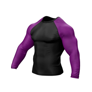 BJJ Jiu-Jitsu No Gi Compression Shirt Rash Guard Anti <b>Slip</b> Silicone Band UPF50+ for Fight and Water Sports Wear - Product Image 1