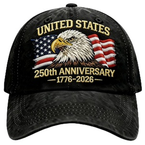 Casquette patriotique pour hommes, casquette de baseball pour le 250e anniversaire des États-Unis, pour célébrations décontractées - Product Image 3