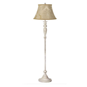 Lampe de table moderne en métal finition laiton avec abat-jour découpé design et globe en verre central - Product Image 6