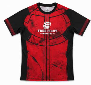 Rashguard à manches courtes MMA BJJ pour hommes, vêtements de combat, rashguard à manches courtes MMA personnalisé imprimé par sublimation - Product Image 5