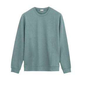 เสื้อสเวตเตอร์ผ้าฝ้ายนุ่มแบบมืออาชีพเสื้อยืดเข้ารูปแขนยาวเสื้อสเวตเชิ้ตผ้าฝ้ายผสมสีทึบปรับแต่งได้ตามต้องการ - Product Image 1