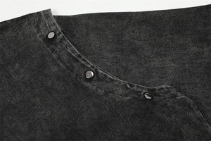 เสื้อยืดสตรีทแวร์ทรงโอเวอร์ไซส์ ผ้าฝ้าย 100% ล้างสีแบบวินเทจ ขายส่ง รับผลิตแบรนด์ส่วนตัว (OEM) - Product Image 4