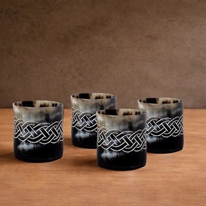 Natural Buffalo Horn Whisky & <b>Beer</b> Shot Cup Eco-Friendly Handmade Modern Design for New Year & Graduation Celebrations - Product Image 1