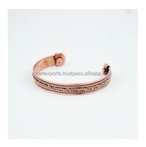 <b>Magnetic</b> <b>Copper</b> <b>Bracelet</b> High-End <b>Copper</b> <b>Bracelet</b> with Unique Patternsfor Energy Boost and Enhanced Circulation - Product Image 1