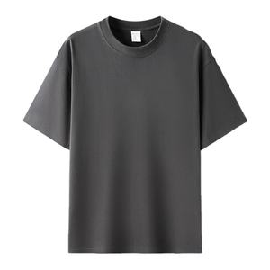 Camiseta de verano de algodón puro 100% de gama alta para hombre, camiseta de media manga transpirable de estilo moderno con cuello de manga corta - Product Image 6