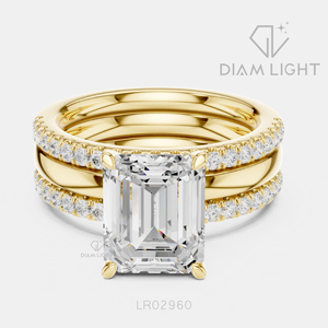 Bague de mariage en or blanc 14 carats avec diamant de laboratoire taille émeraude 2,83 carats, certifiée IGI, bijou raffiné, cadeau pour fiançailles, mariage ou anniversaire - Product Image 5